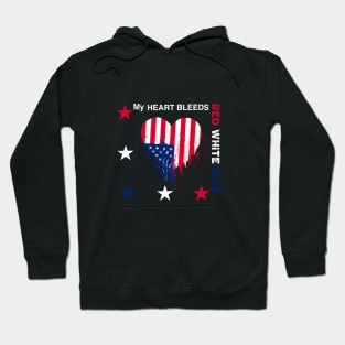 My Heart Bleed Red White & Blue Hoodie